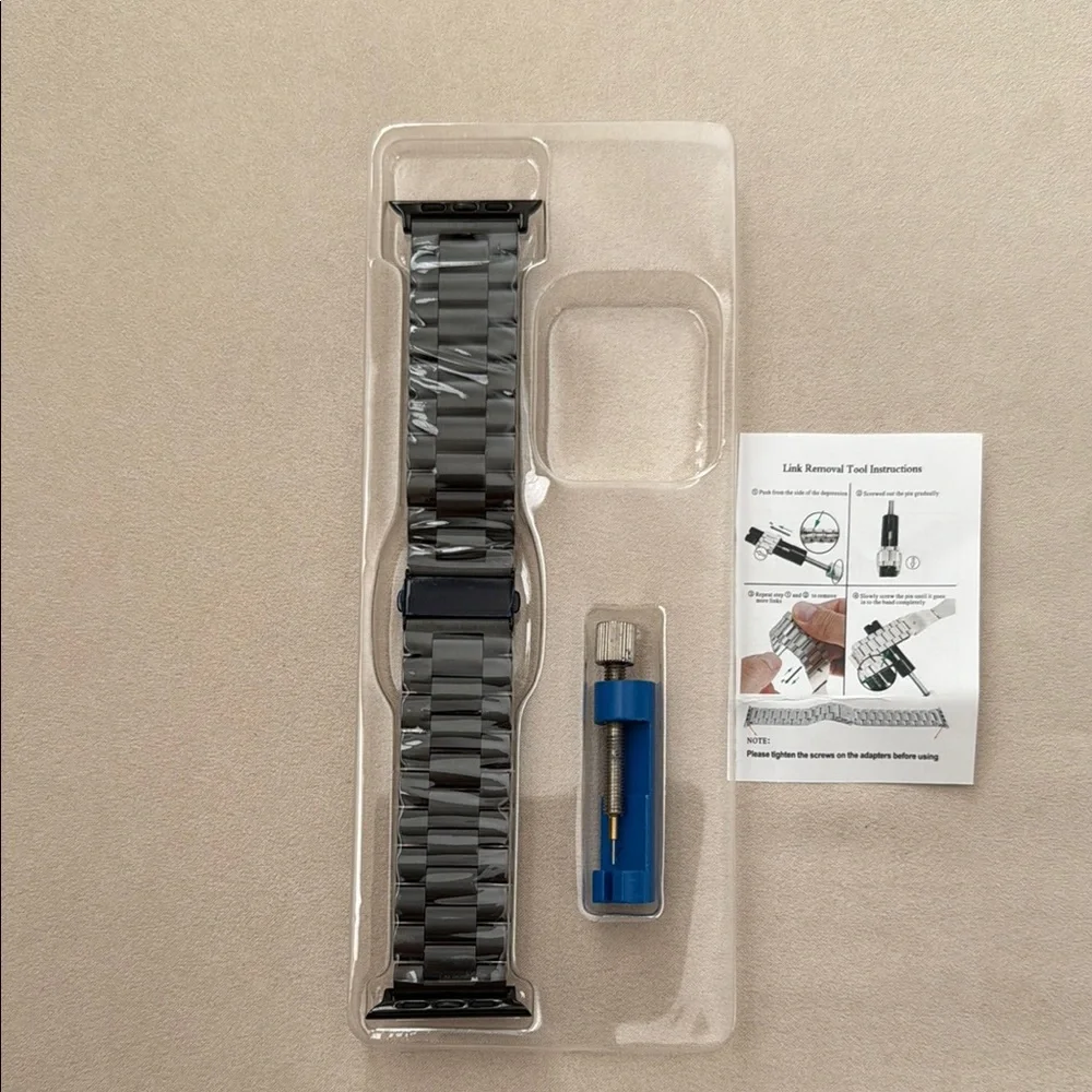 Black 42 mm Apple Watch Band - Stainless Steel